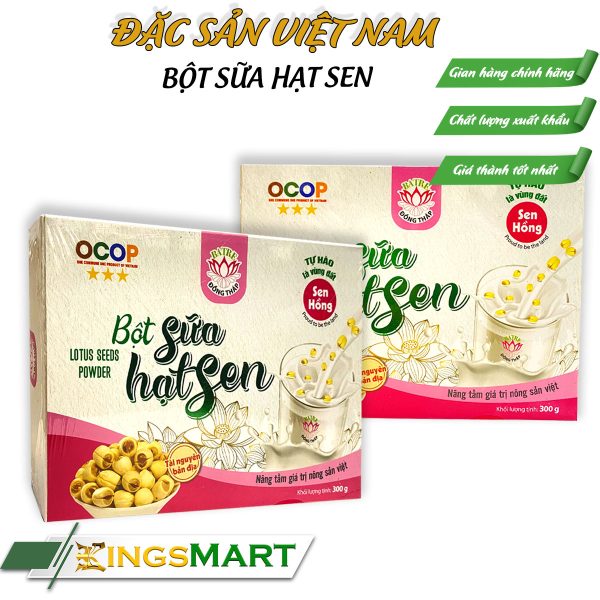 Bột Sữa Hạt Sen Cao Cấp – Thương hiệu Ba Tre – Đặc sản Đồng Tháp – Hộp 300g - Ảnh 2