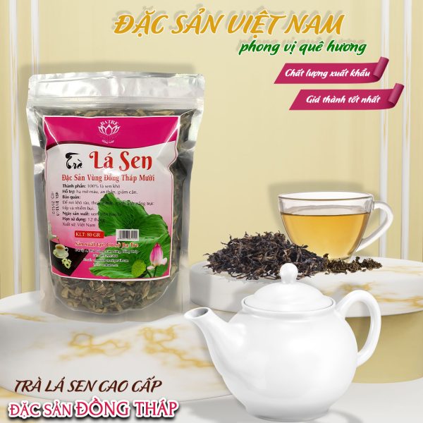 Trà Lá Sen – Thương hiệu Ba Tre – Đặc sản Đồng Tháp – Túi 80g - Ảnh 2