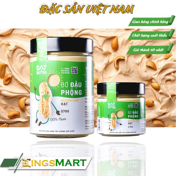Bơ đậu phộng nguyên chất hạt - Thương hiệu ĐẠT FOODS - hũ 210g - Đặc Sản Sài Gòn - Ảnh 3