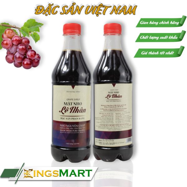 Mật Nho Tươi LÊ NHÂN – Chai 650ml – Đặc sản Ninh Thuận