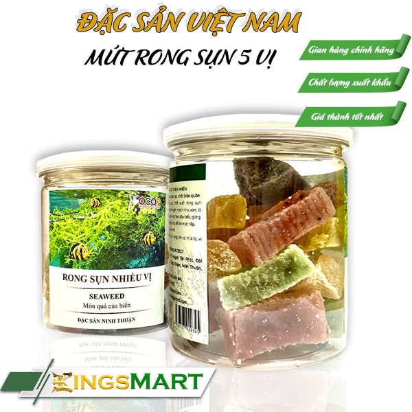 Mứt rong sụn 5 vị - Thương hiệu CÔ 5 - Đặc sản Ninh Thuận - Hũ 200g - Ảnh 2