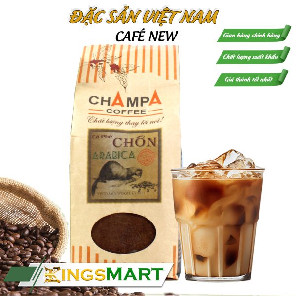 Cà phê rang xay cao cấp NEW mới - Thương hiệu Champa Coffee NGỌC PHONG - Đặc sản Tây Nguyên - Túi 500g - Ảnh 2