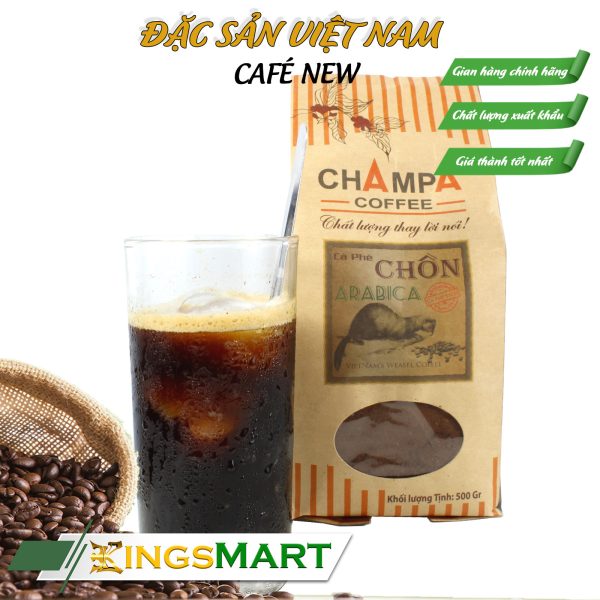Cà phê rang xay cao cấp NEW mới - Thương hiệu Champa Coffee NGỌC PHONG - Đặc sản Tây Nguyên - Túi 500g - Ảnh 3