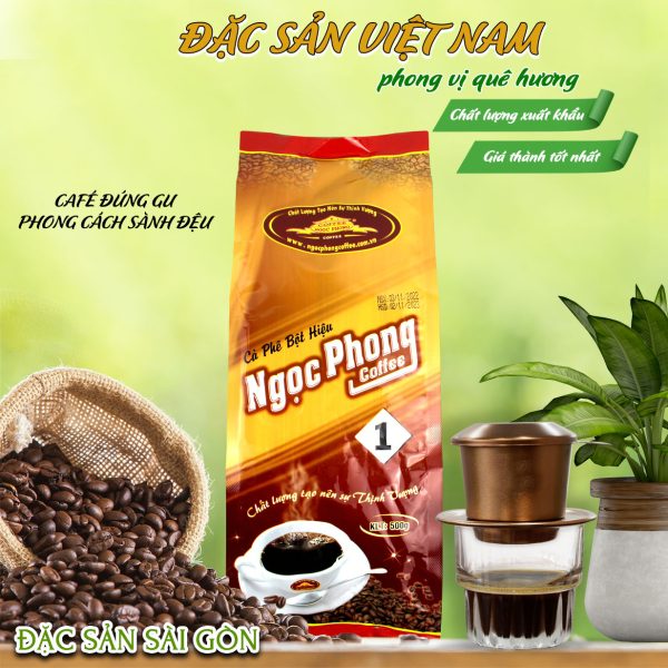 Cà phê bột cao cấp SỐ 1 - Thương hiệu Champa Coffee NGỌC PHONG - Đặc sản Tây Nguyên - Túi 500g - Ảnh 2