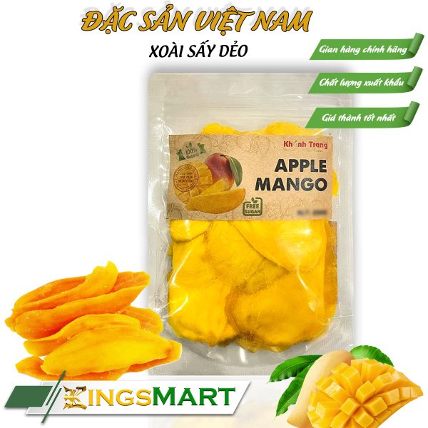 Xoài sấy dẻo tự nhiên - Thương hiệu Khánh Trang - Đặc sản Cam Ranh - Túi 200g