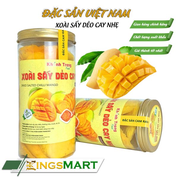 Xoài keo sấy dẻo muối ớt cay nhẹ - Thương hiệu Khánh Trang - Đặc sản Cam Ranh - Hũ 500g - Ảnh 2