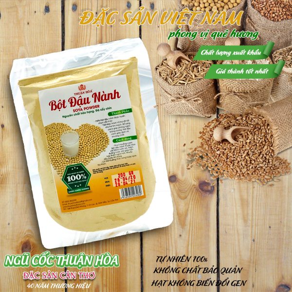 Bột Đậu Nành Cao Cấp - Thương hiệu THUẬN HÒA - Đặc sản Cần Thơ - Túi 200g - Ảnh 2