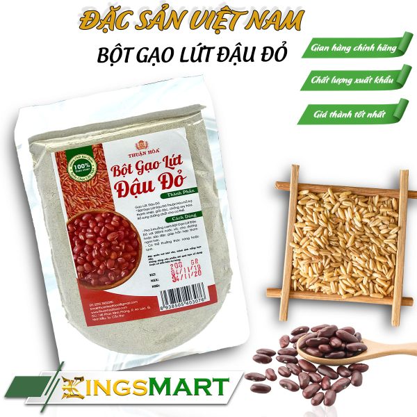 Bột Gạo Lứt Đậu Đỏ - Thương hiệu THUẬN HÒA - Đặc sản Cần Thơ - Túi 200g