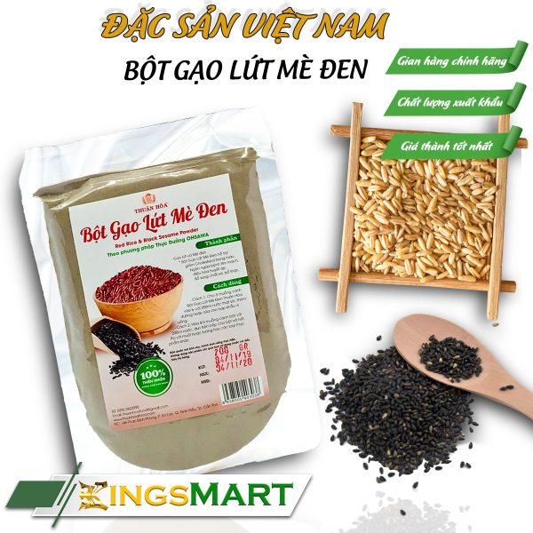 Bột Gạo Lứt Mè Đen - Thương hiệu THUẬN HÒA - Đặc sản Cần Thơ - Túi 200g