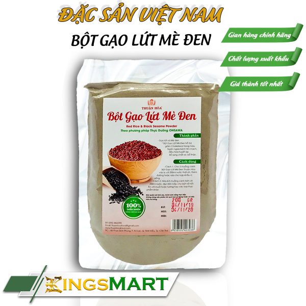 Bột Gạo Lứt Mè Đen - Thương hiệu THUẬN HÒA - Đặc sản Cần Thơ - Túi 200g - Ảnh 2
