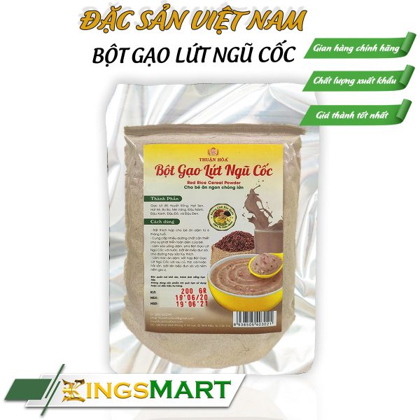 Bột Gạo Lứt Ngũ Cốc- Thương hiệu THUẬN HÒA - Đặc sản Cần Thơ - Túi 200g