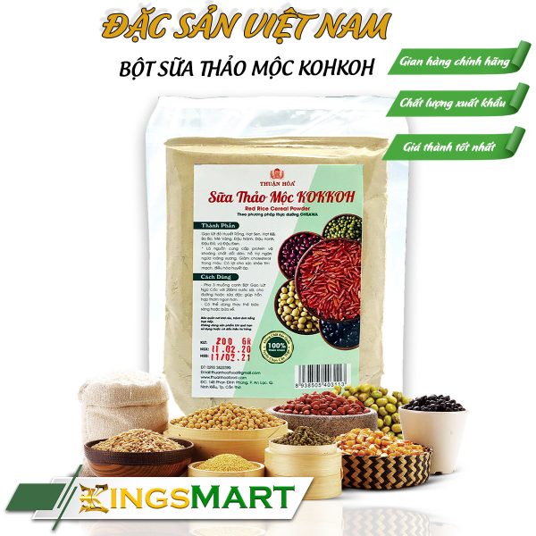 Bột Sữa Thảo Mộc Kokkoh - Thương hiệu THUẬN HÒA - Đặc sản Cần Thơ - Túi 200g