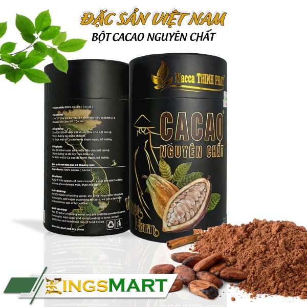 Bột Cacao Nguyên Chất - Thương Hiệu THỊNH PHÁT - Đặc Sản Tây Nguyên - Hộp 500gr