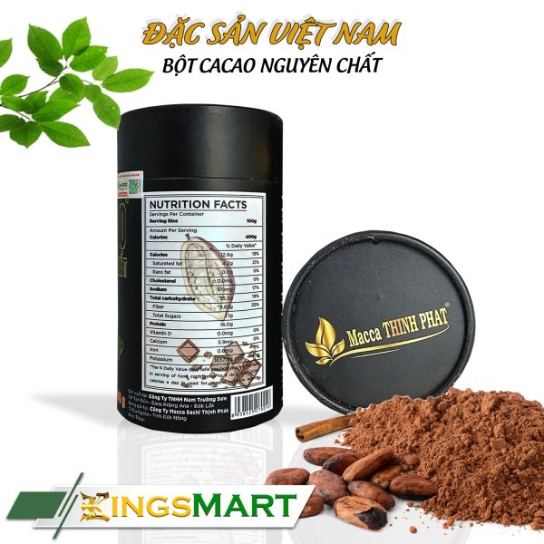 Bột Cacao Nguyên Chất - Thương Hiệu THỊNH PHÁT - Đặc Sản Tây Nguyên - Hộp 500gr - Ảnh 2