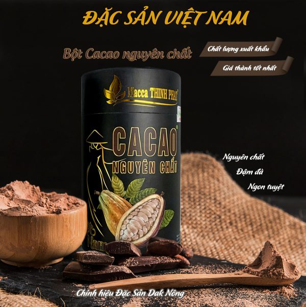 Bột Cacao Nguyên Chất - Thương Hiệu THỊNH PHÁT - Đặc Sản Tây Nguyên - Hộp 500gr - Ảnh 3