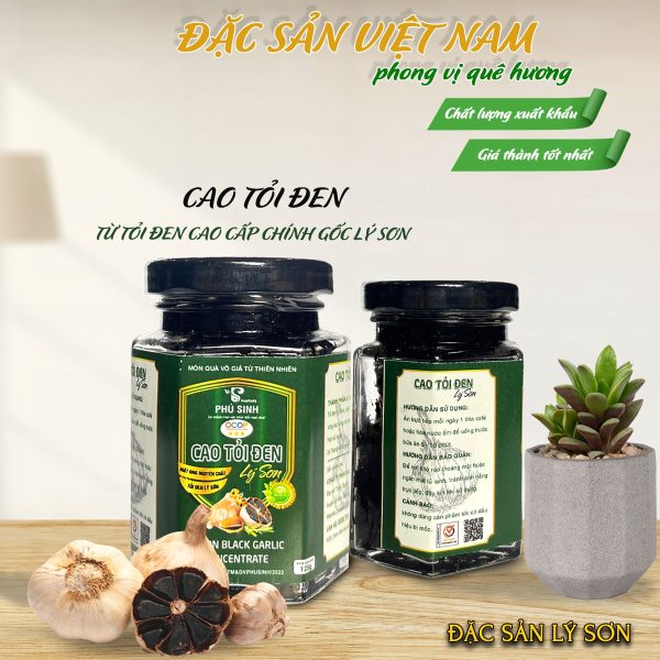 Cao Tỏi Đen - Thương hiệu Phú Sinh - Đặc sản Lý Sơn - Hũ 125g - Ảnh 3