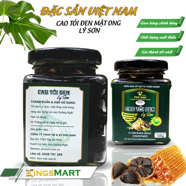 Cao Tỏi Đen - Thương hiệu Phú Sinh - Đặc sản Lý Sơn - Hũ 125g - Ảnh 2