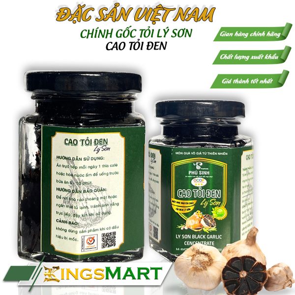 Cao Tỏi Đen - Thương hiệu Phú Sinh - Đặc sản Lý Sơn - Hũ 125g - Ảnh 2