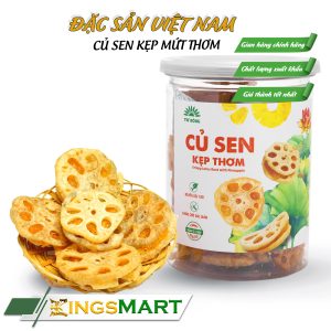 Củ sen kẹp mứt thơm - Thương Hiệu TƯ BÔNG - Đặc Sản Đồng Tháp - Hũ 140gr