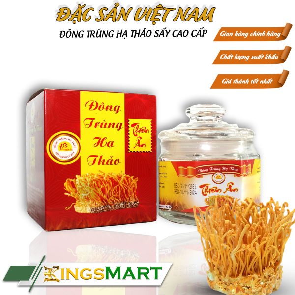 Đông Trùng Hạ Thảo Sấy Thăng Hoa 10gr - Thương hiệu Thiên Ân - Đặc sản Tiền Giang