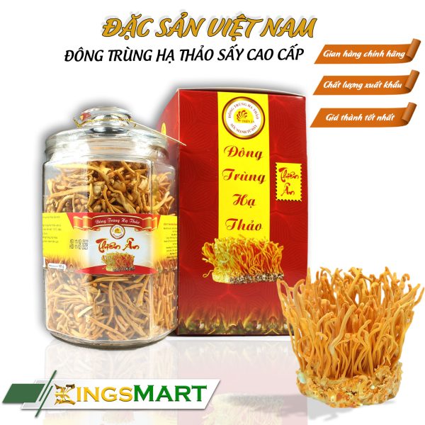 Đông Trùng Hạ Thảo Sấy Thăng Hoa 50gr - Thương hiệu Thiên Ân - Đặc sản Tiền Giang