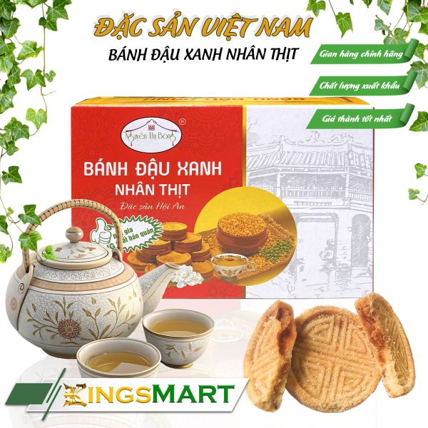 Bánh Đậu Xanh Thịt - Thương hiệu Bông - Đặc Sản Hội An - Hợp 125g