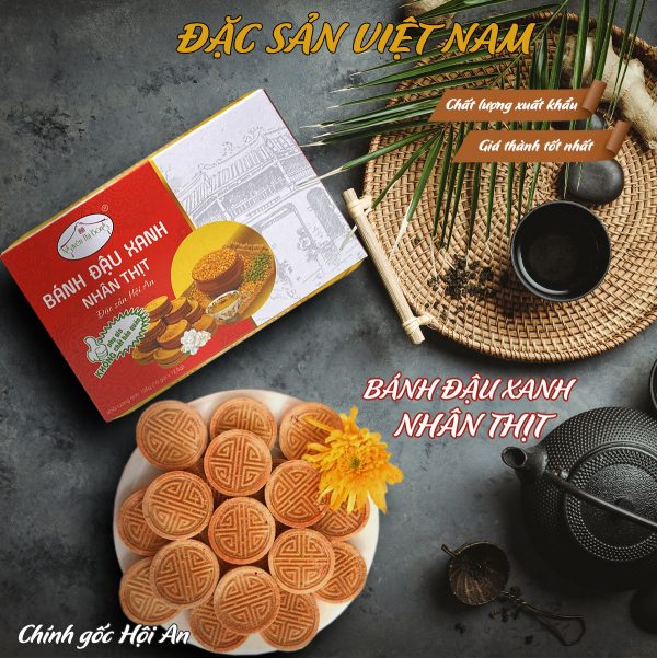 Bánh Đậu Xanh Thịt - Thương hiệu Bông - Đặc Sản Hội An - Hợp 125g - Ảnh 3