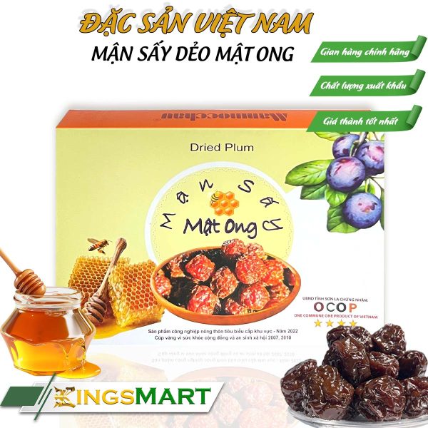 Mận sấy dẻo tách hạt vị mật ong - Thương hiệu MẬN MỘC CHÂU - Đặc sản Sơn La - Hộp 250g