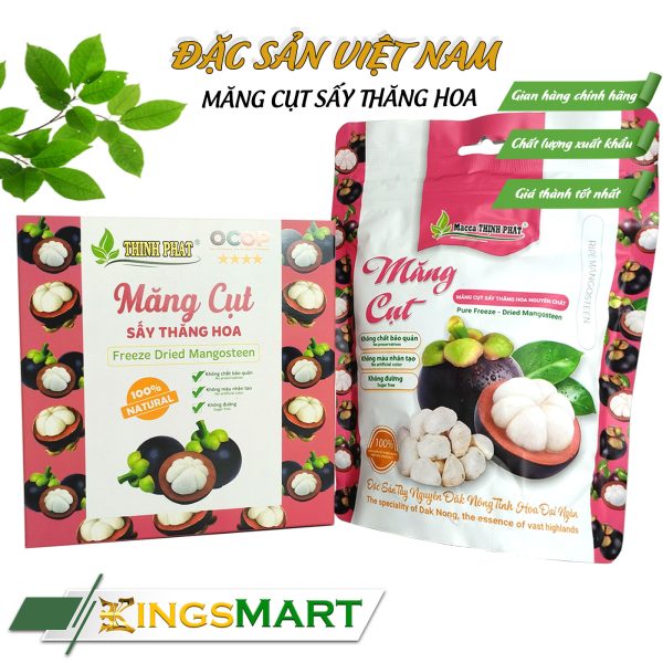 Măng cụt sấy thăng hoa - Thương hiệu THỊNH PHÁT - Đặc sản Tây Nguyên - Túi 50gr