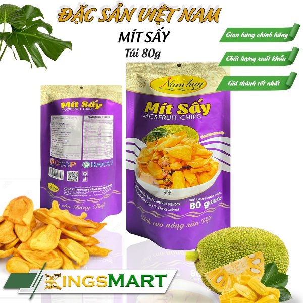 Mít Sấy Cao Cấp - Thương hiệu Nam Huy - Đặc sản Đồng Tháp - Túi 80g