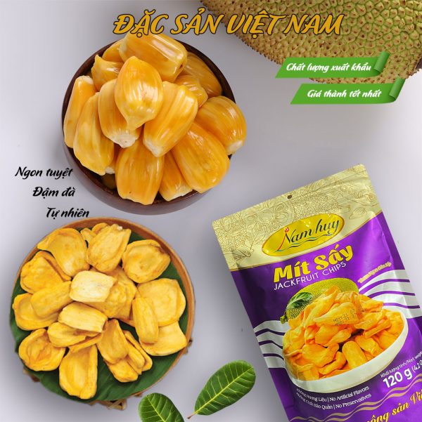 Mít Sấy Cao Cấp - Thương hiệu Nam Huy - Đặc sản Đồng Tháp - Túi 80g - Ảnh 2