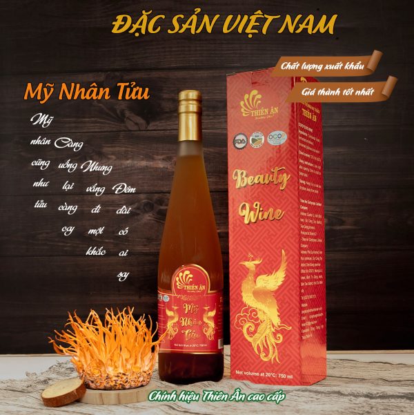 Mỹ Nhân Tửu Đông Trùng Hạ Thảo 750ml - Thương hiệu THIÊN ÂN - Đặc Sản Tiền - Ảnh 3