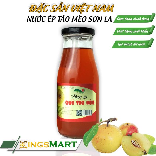 Nước ép từ táo mèo Sơn La - Thương hiệu MẬN MỘC CHÂU - Đặc sản Sơn La - Chai 300ml