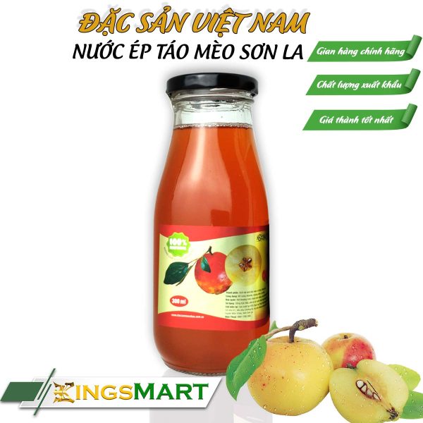 Nước ép từ táo mèo Sơn La - Thương hiệu MẬN MỘC CHÂU - Đặc sản Sơn La - Chai 300ml - Ảnh 2