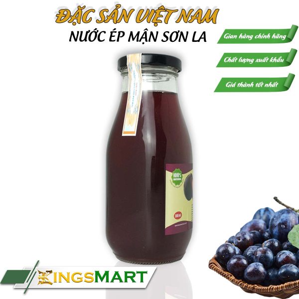 Nước ép từ mận Sơn La - Thương hiệu MẬN MỘC CHÂU - Đặc sản Sơn La - Chai 300ml - Ảnh 2