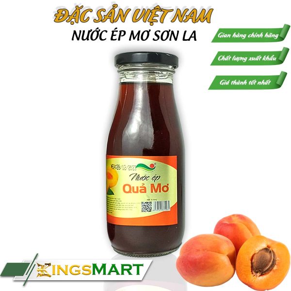 Nước ép từ mơ Sơn La - Thương hiệu MẬN MỘC CHÂU - Đặc sản Sơn La - Chai 300ml