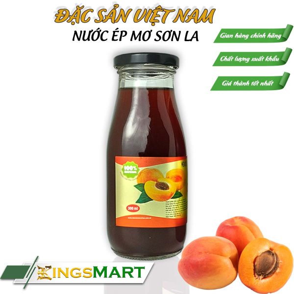 Nước ép từ mơ Sơn La - Thương hiệu MẬN MỘC CHÂU - Đặc sản Sơn La - Chai 300ml - Ảnh 2
