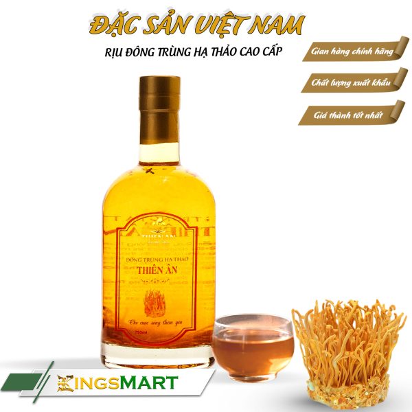 Rượu Nếp Đông Trùng Hạ Thảo 750ml - Thương hiệu THIÊN ÂN - Đặc Sản Tiền Giang - Ảnh 2