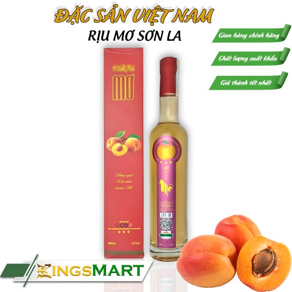 Rượu mơ Sơn La - Thương hiệu MẬN MỘC CHÂU - Đặc sản Sơn La - Chai 500ml