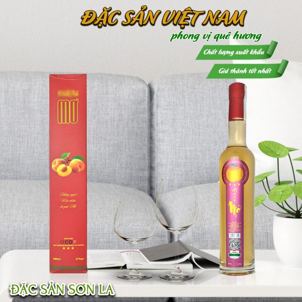 Rượu mơ Sơn La - Thương hiệu MẬN MỘC CHÂU - Đặc sản Sơn La - Chai 500ml - Ảnh 3