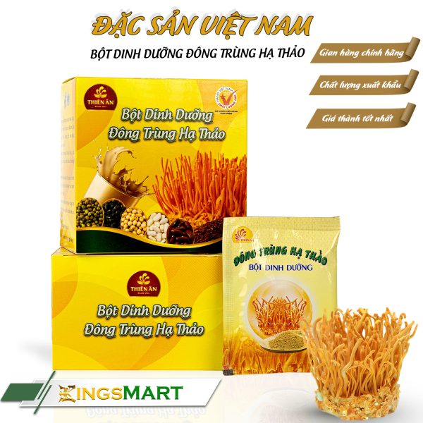Bột Dinh Dưỡng Từ Đông Trùng Hạ Thảo Hộp 12 Gói  - Thương hiệu THIÊN ÂN - Đặc sản Tiền Giang - 300gr - Ảnh 2