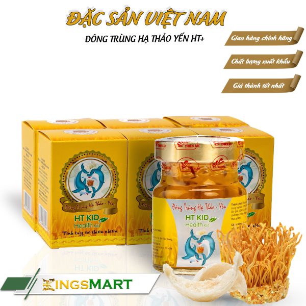 Lốc 6 Hũ Yến Đông Trùng Hạ Thảo HT KID (dành riêng cho trẻ trên 1 tuổi) - Thương hiệu THIÊN ÂN - 70ml/hũ - Ảnh 2