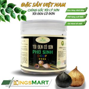 Tỏi Đen Cô Đơn Cao Cấp - Thương hiệu Phú Sinh - Đặc sản Lý Sơn - Hũ 100g