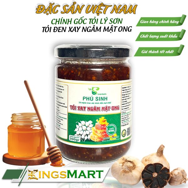 Tỏi Lý Sơn Xay Ngâm Mật Ong - Thương hiệu Phú Sinh - Đặc sản Lý Sơn - Hũ 150g