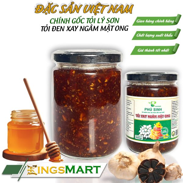 Tỏi Lý Sơn Xay Ngâm Mật Ong - Thương hiệu Phú Sinh - Đặc sản Lý Sơn - Hũ 150g - Ảnh 3