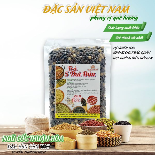 Trà Ngũ Vị Đậu Cao Cấp - Thương hiệu THUẬN HÒA - Đặc sản Cần Thơ - Túi 300g - Ảnh 2