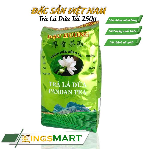 Trà lá dứa túi 250gr - Thương hiệu Hậu Hương - Đặc sản Lâm Đồng - Ảnh 2