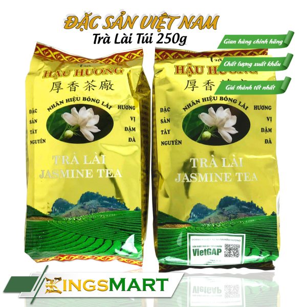 Trà lài túi 250gr - Thương hiệu Hậu Hương - Đặc sản Lâm Đồng - Kingsmart - Ảnh 2
