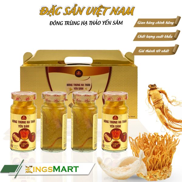 Lốc 4 Hũ Yến Sâm Đông Trùng Hạ Thảo - Thương hiệu THIÊN ÂN - Đặc sản Tiền Giang - 150ml/hũ - Ảnh 2