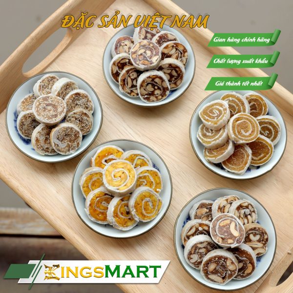 Me Cuộn Bánh Phồng - Thương Hiêu TƯ BÔNG - Đặc Sản Đồng Tháp - Hộp 200gr - Kingsmart - Ảnh 2
